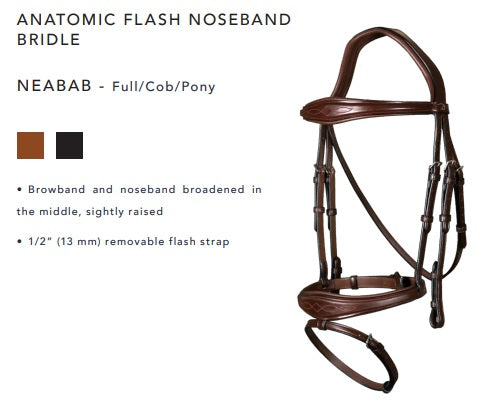 Dyon Anatomical Flash Noseband Bridle image 1